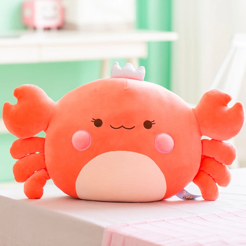 Clawdia the Chonky Kawaii Crab Snuggle Plushie
