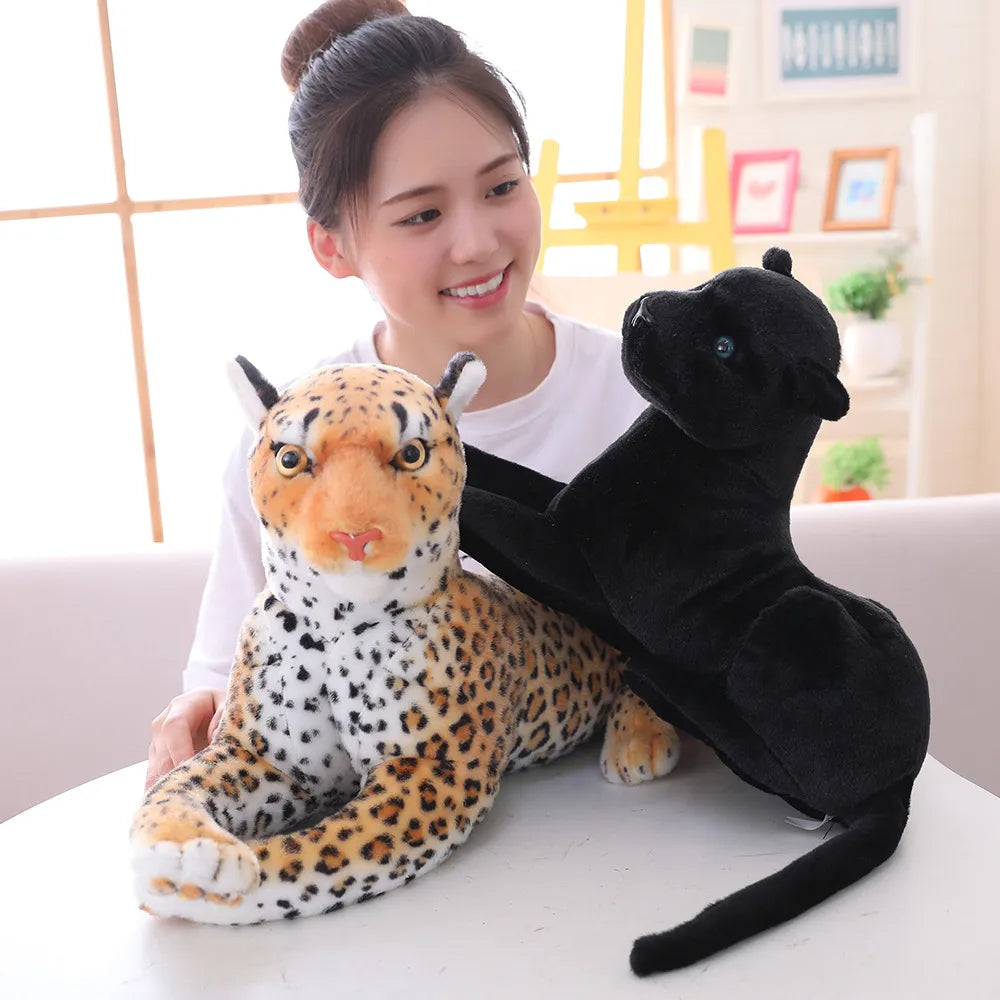 Panther the Lifelike Kawaii Black Panther Cheetah Snuggle Plushie