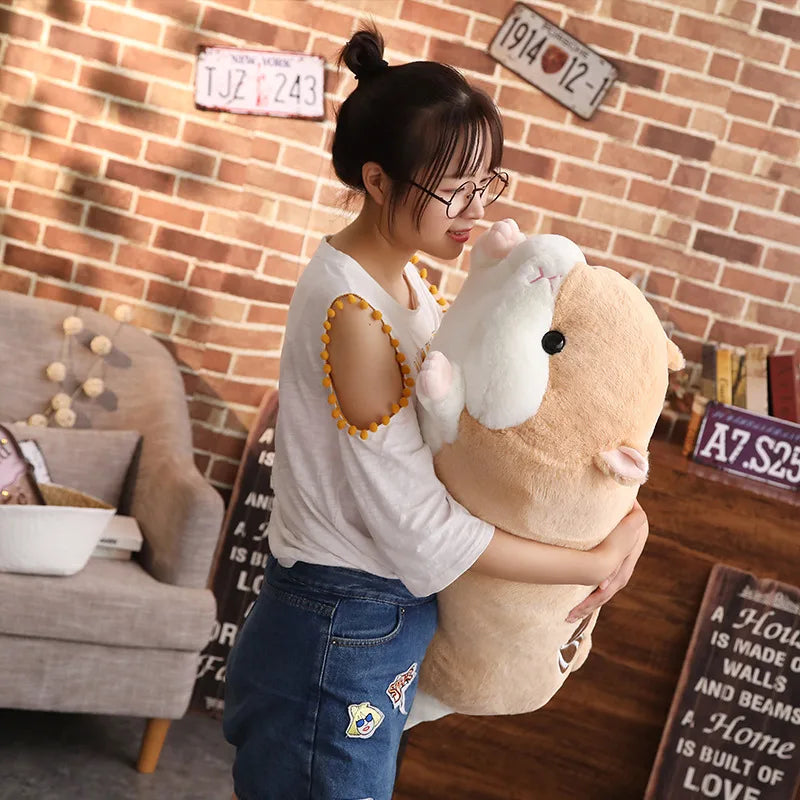 Hammy the Soft Long Bolster Hamster Plush Pillow