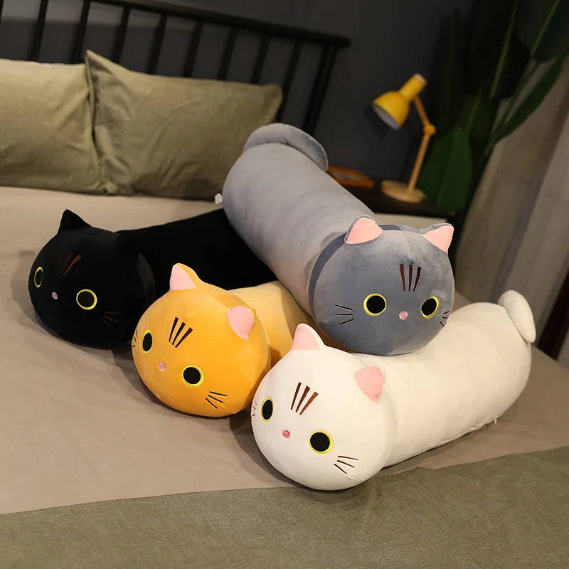 Pebbles the Kawaii Long Cat Sofa Pillow Plush
