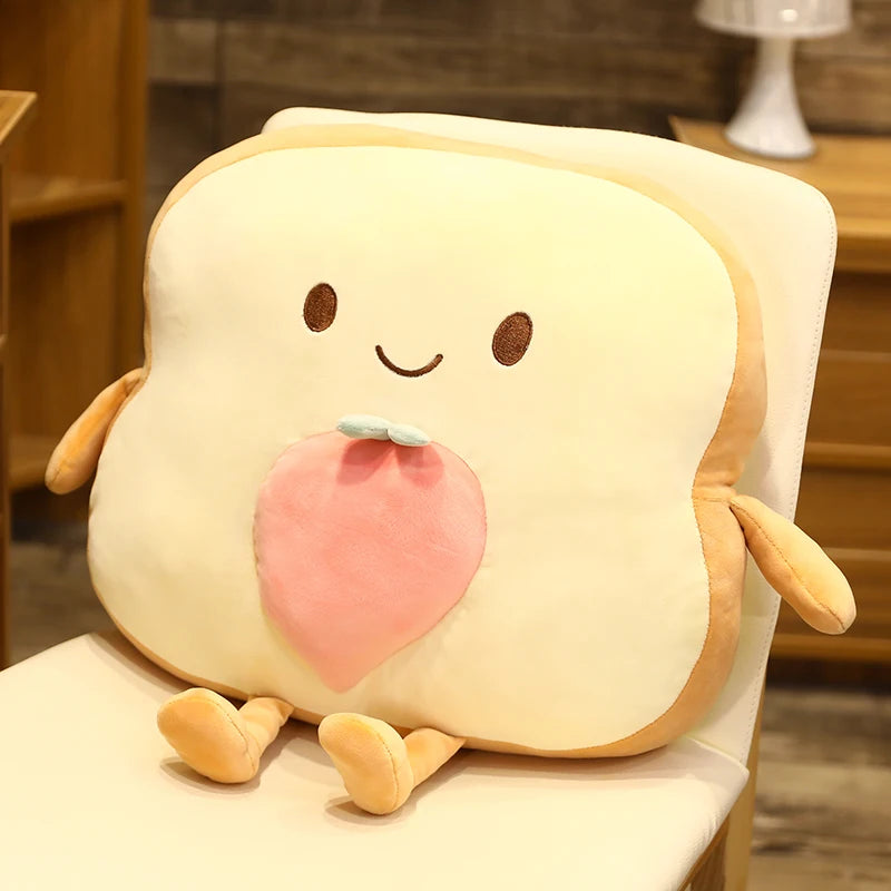 Toasty the Fruit Animal Smile Bread Legs Plush Pillow