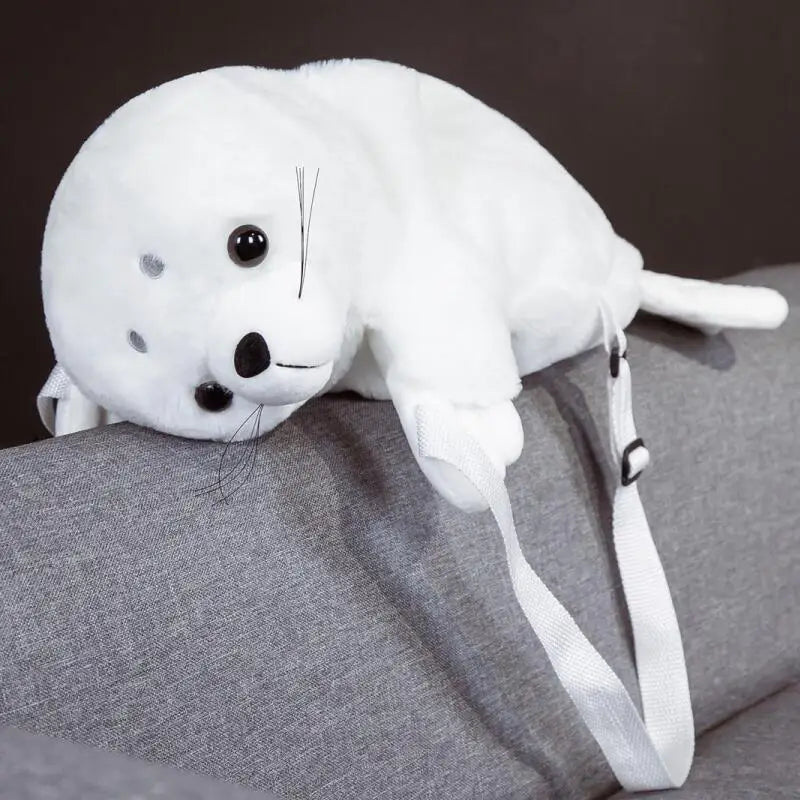 Snowy the Kawaii Seal Schoolbag Backpack Plush