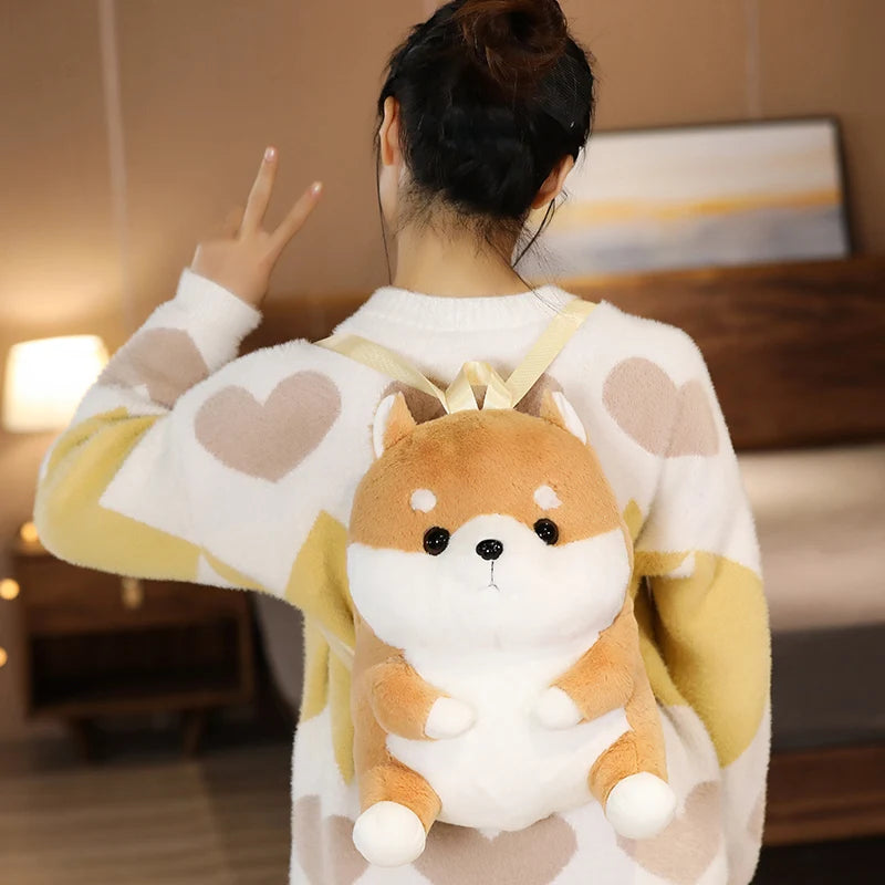 Biscuit the Kawaii Dog Pig Shiba Inu Backpack Plush