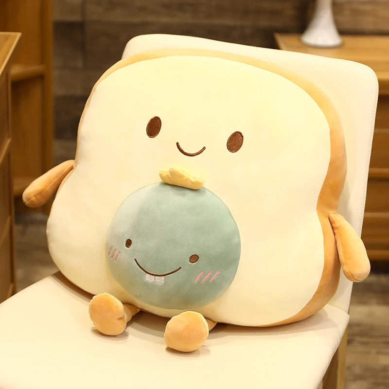 Toasty the Fruit Animal Smile Bread Legs Plush Pillow