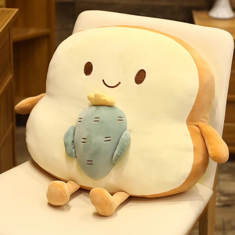 Toasty the Fruit Animal Smile Bread Legs Plush Pillow
