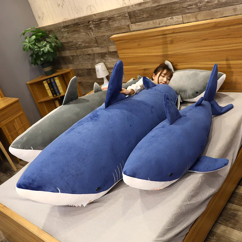 Finn the Chonky Sleeping Shark Snuggle Pillow