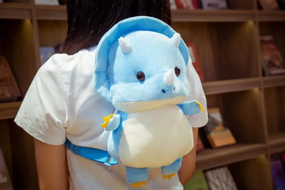 Rex the Tyrannosaurus Triceratops Dino Backpack Plushie