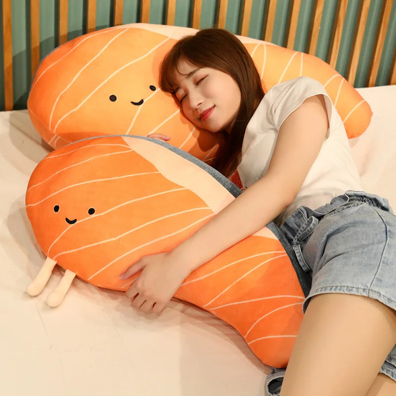 Sashimi the Squishy Salmon Fillet Plush Pillow