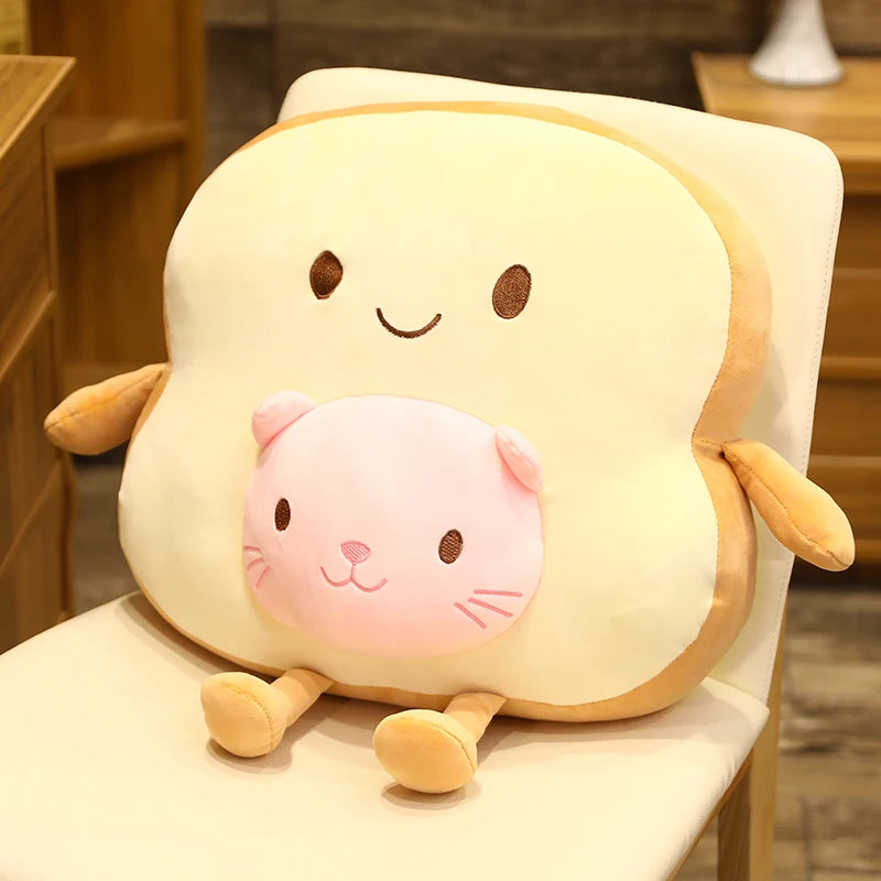 Toasty the Fruit Animal Smile Bread Legs Plush Pillow