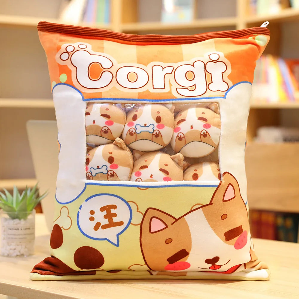 Mochi the Kawaii Mini Cat Snack Bag Plush Set