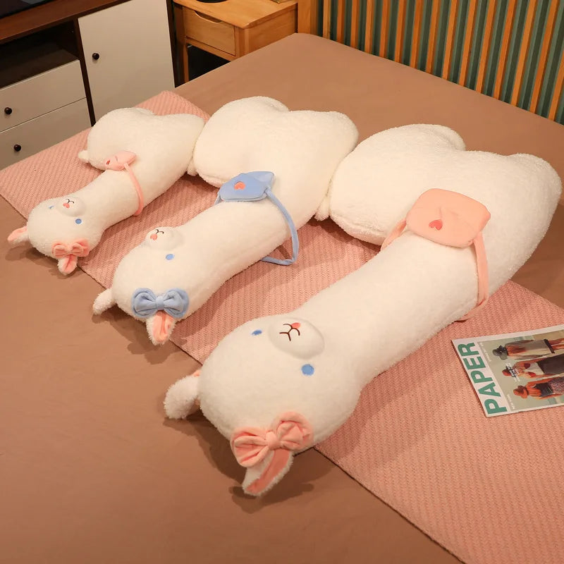Fluffy Kawaii Alpaca Llama Sheep Snuggle Plush Pillow