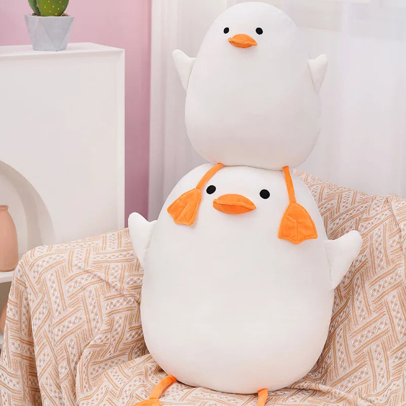 Ducky the Chubby Kawaii Duck Pig Round Sleeping Plush Pillow
