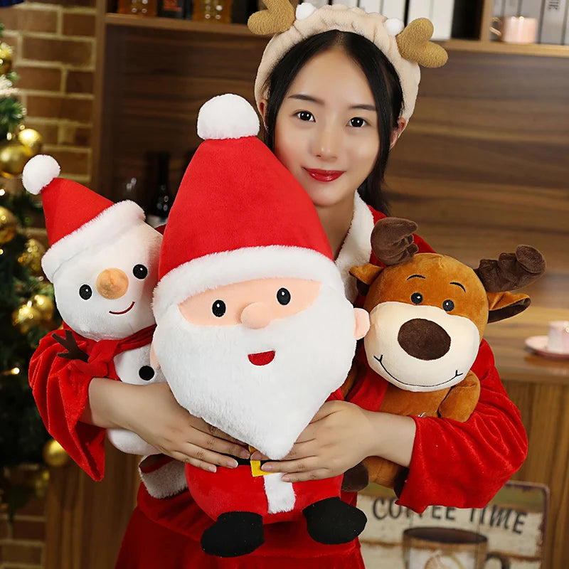 Jolly the Santa Claus Moose Snowman Christmas Plushie