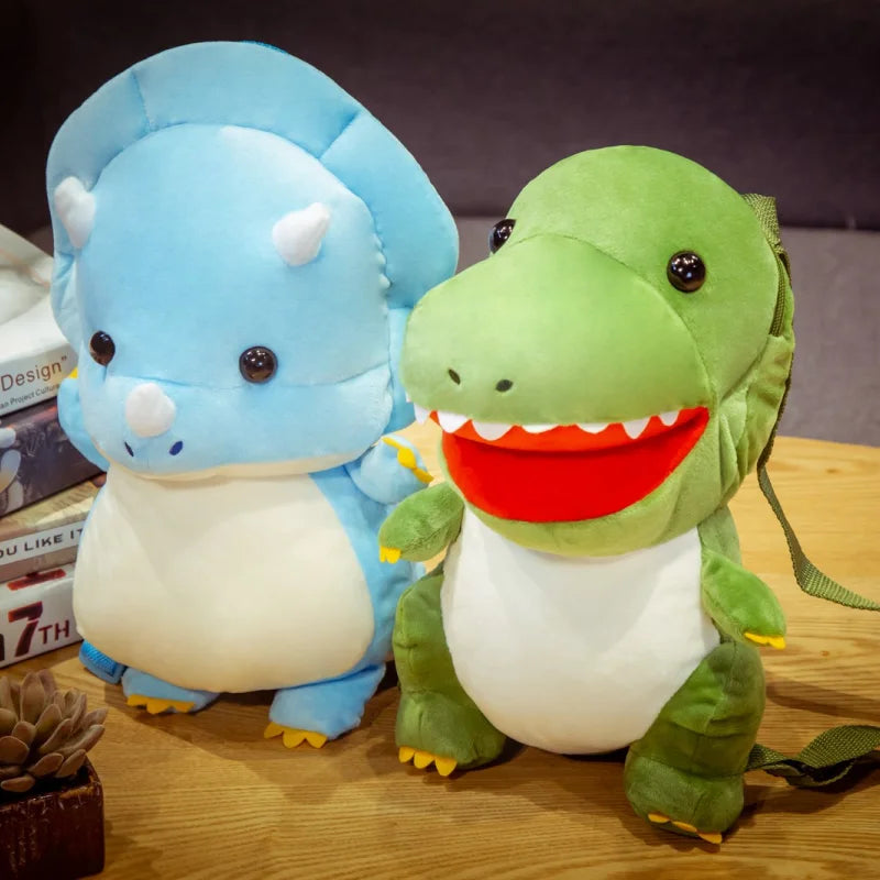 Rex the Tyrannosaurus Triceratops Dino Backpack Plushie