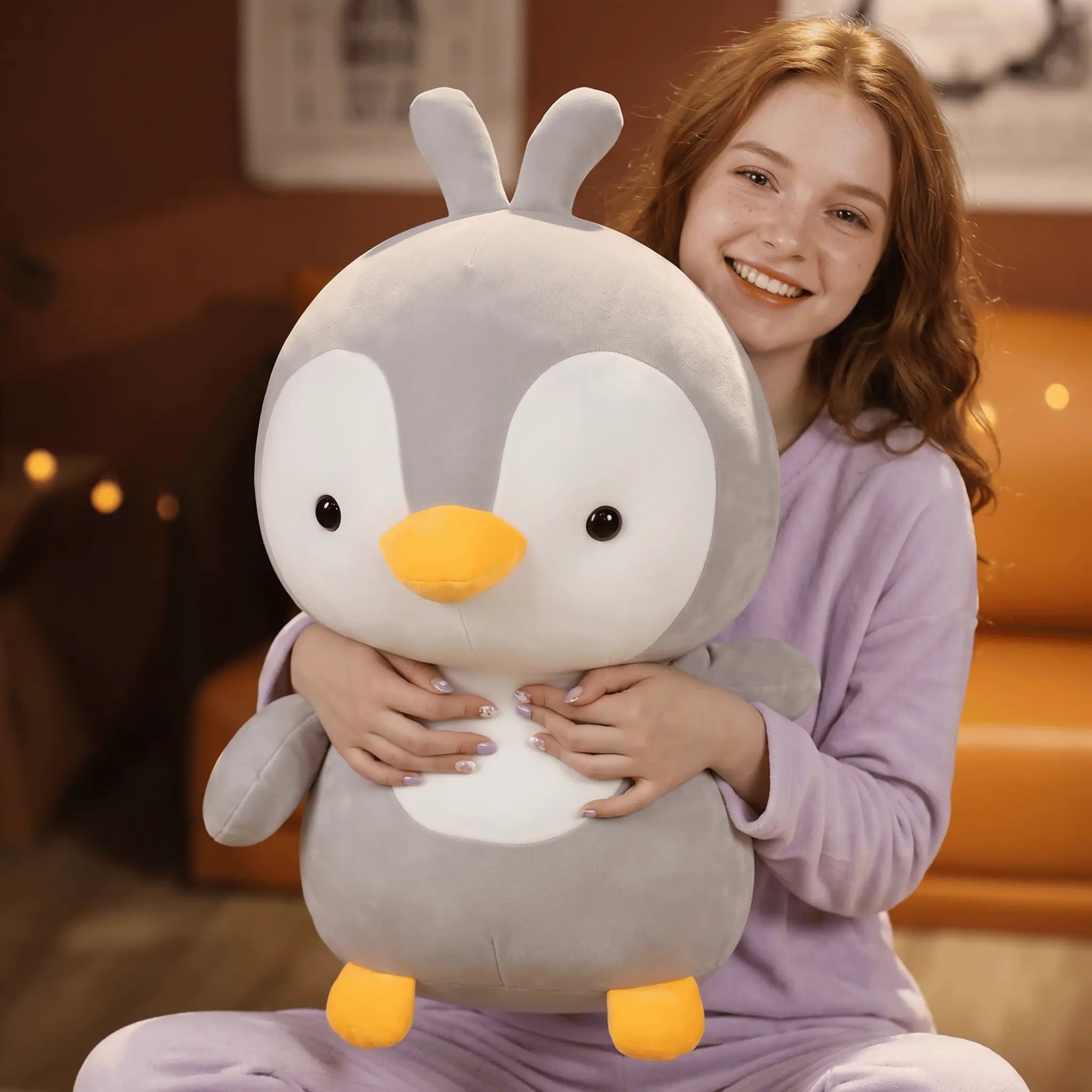 Lovey the Kawaii Couple Penguin Hug Snuggle Plushie