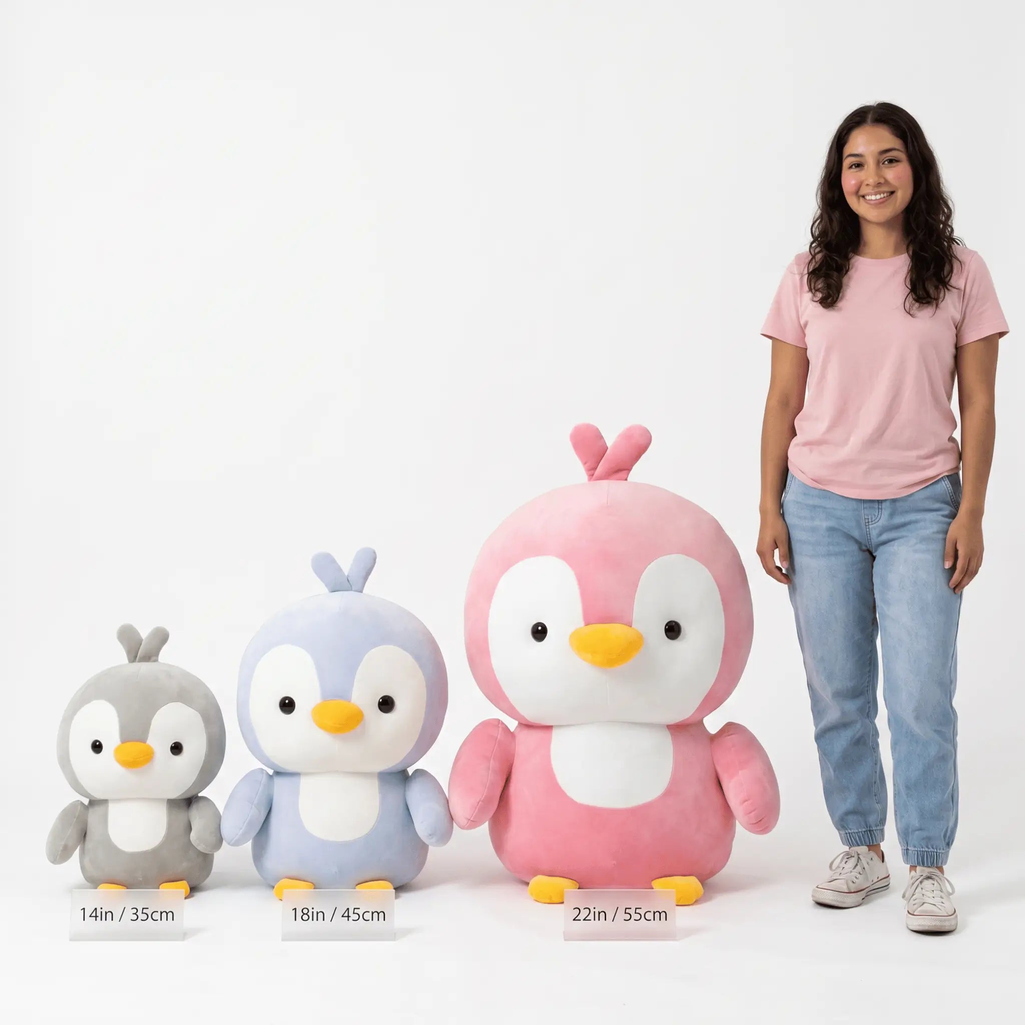 Lovey the Kawaii Couple Penguin Hug Snuggle Plushie