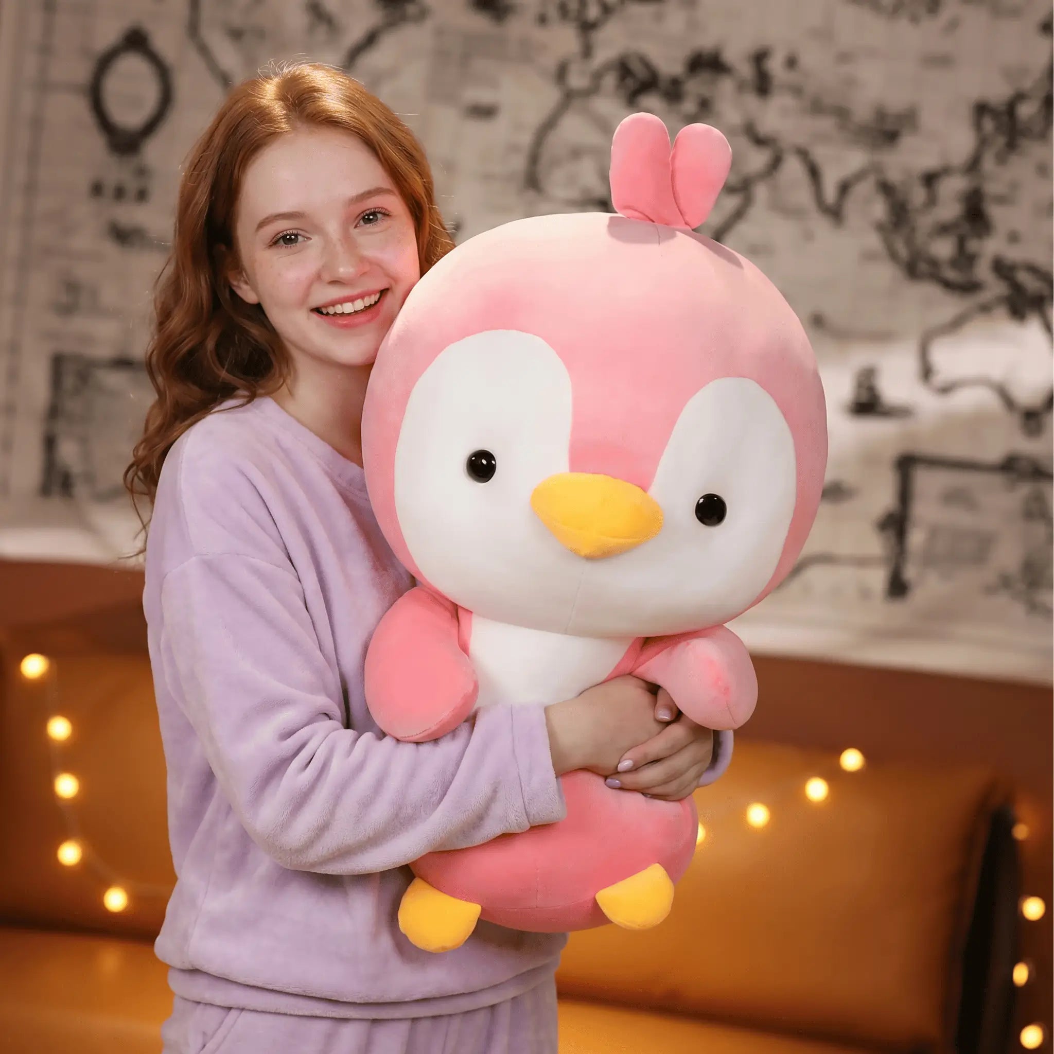 Lovey the Kawaii Couple Penguin Hug Snuggle Plushie