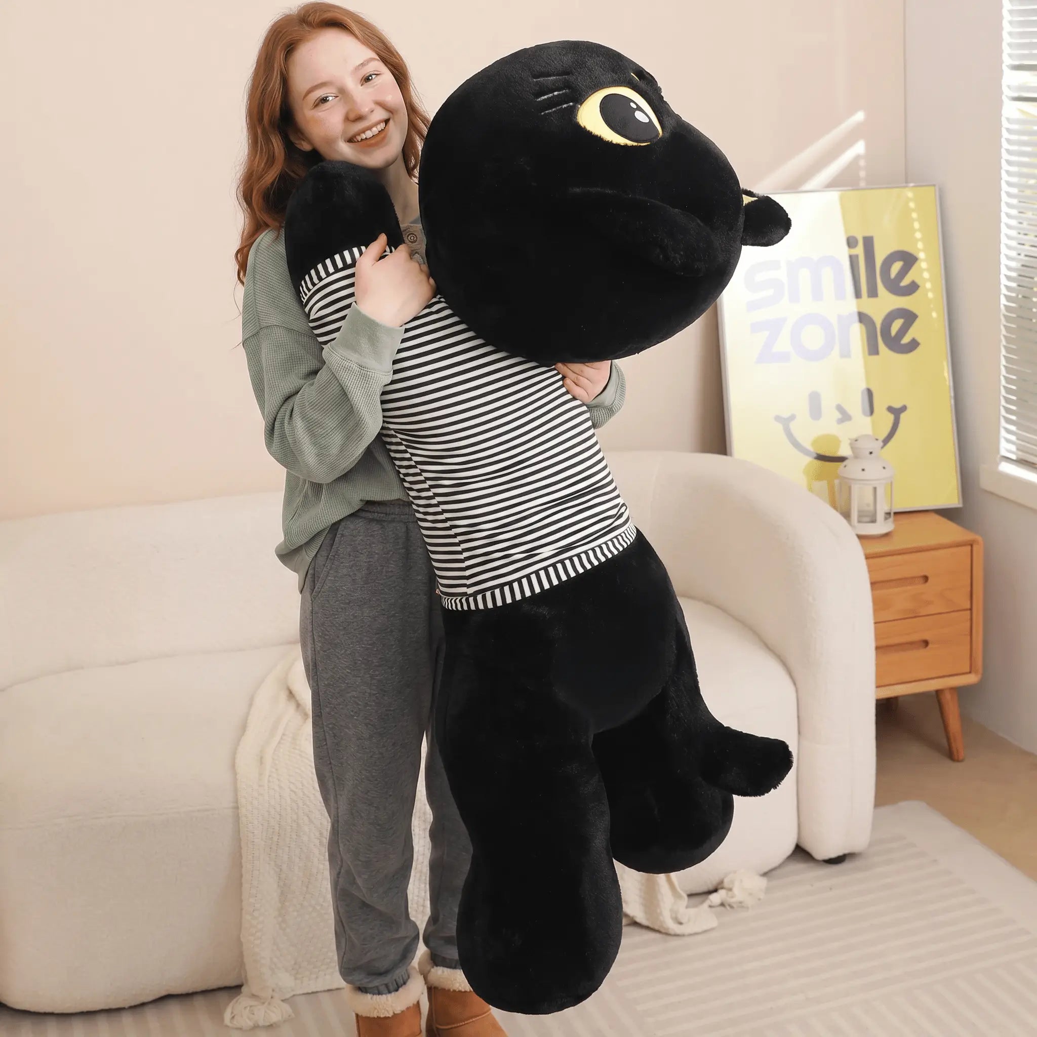 Luna the Kawaii Soft Lying Cat Plush Cushion