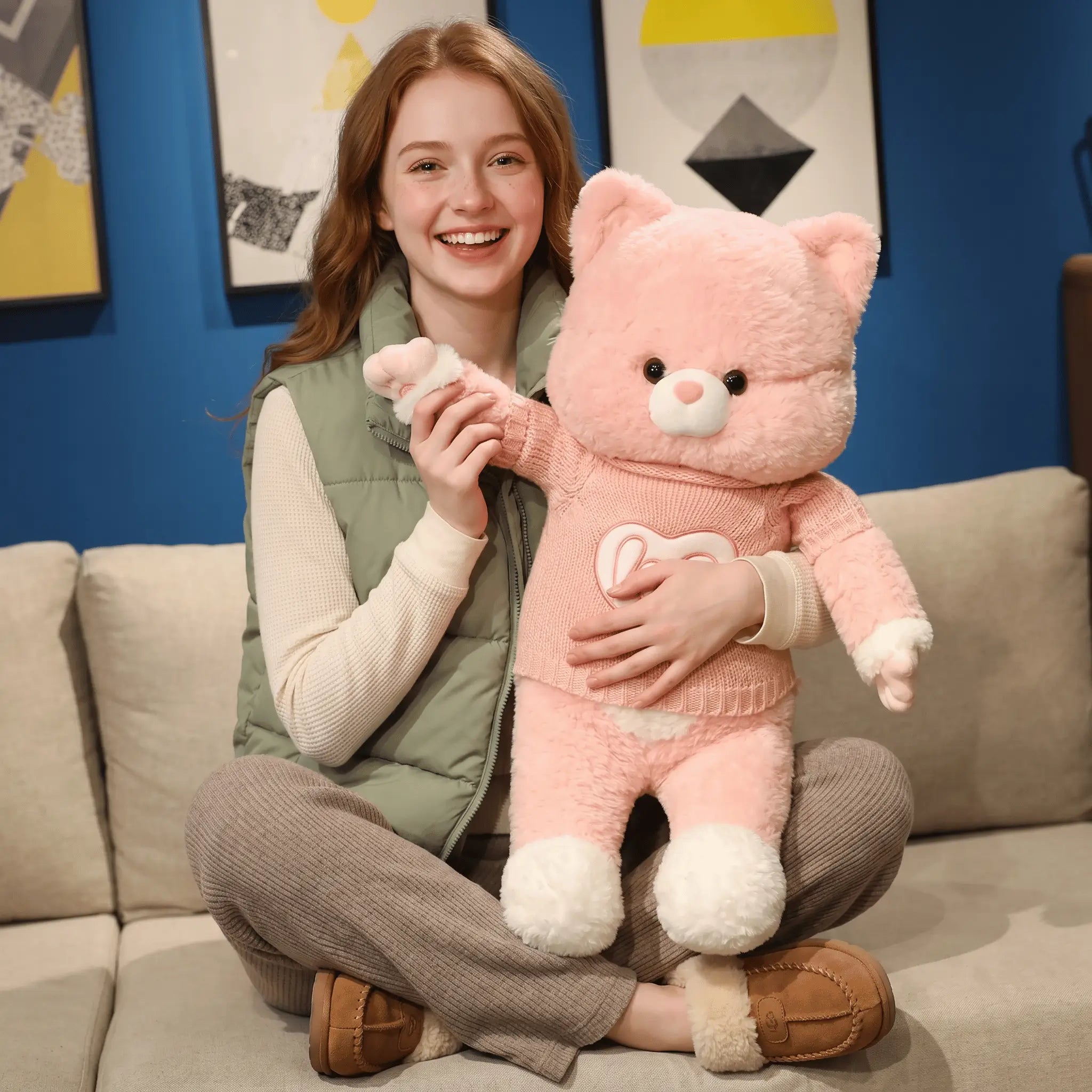 Mittens the Kawaii Long-Leg Sweater Kitten Plushie