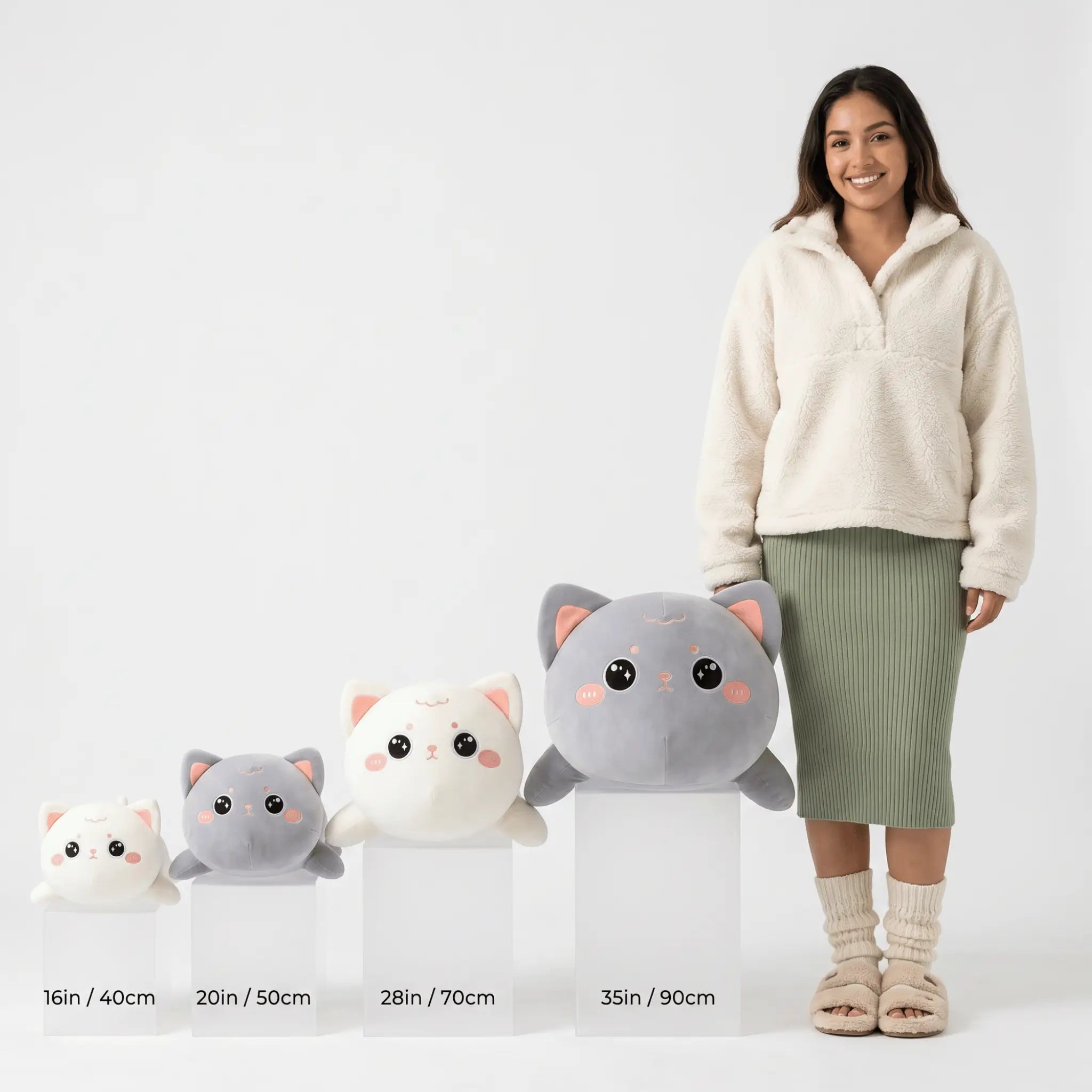 Mochi the Kawaii Long Cat Sofa Cushion Plush
