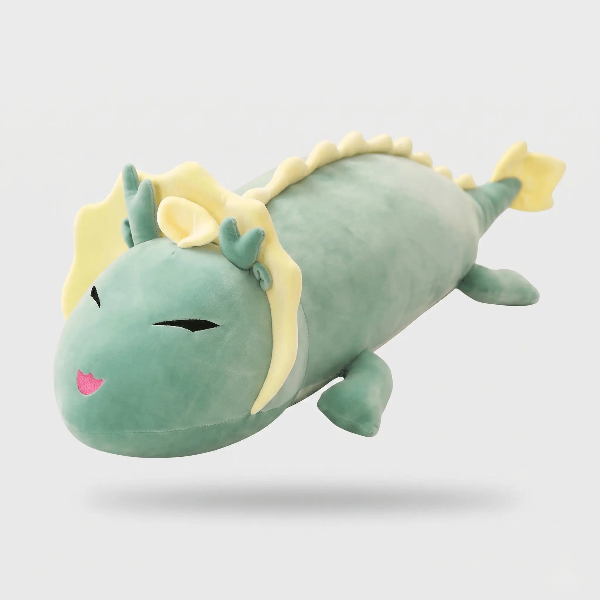 Drago the Kawaii Soft White Long Dragon Snuggle Plush Pillow