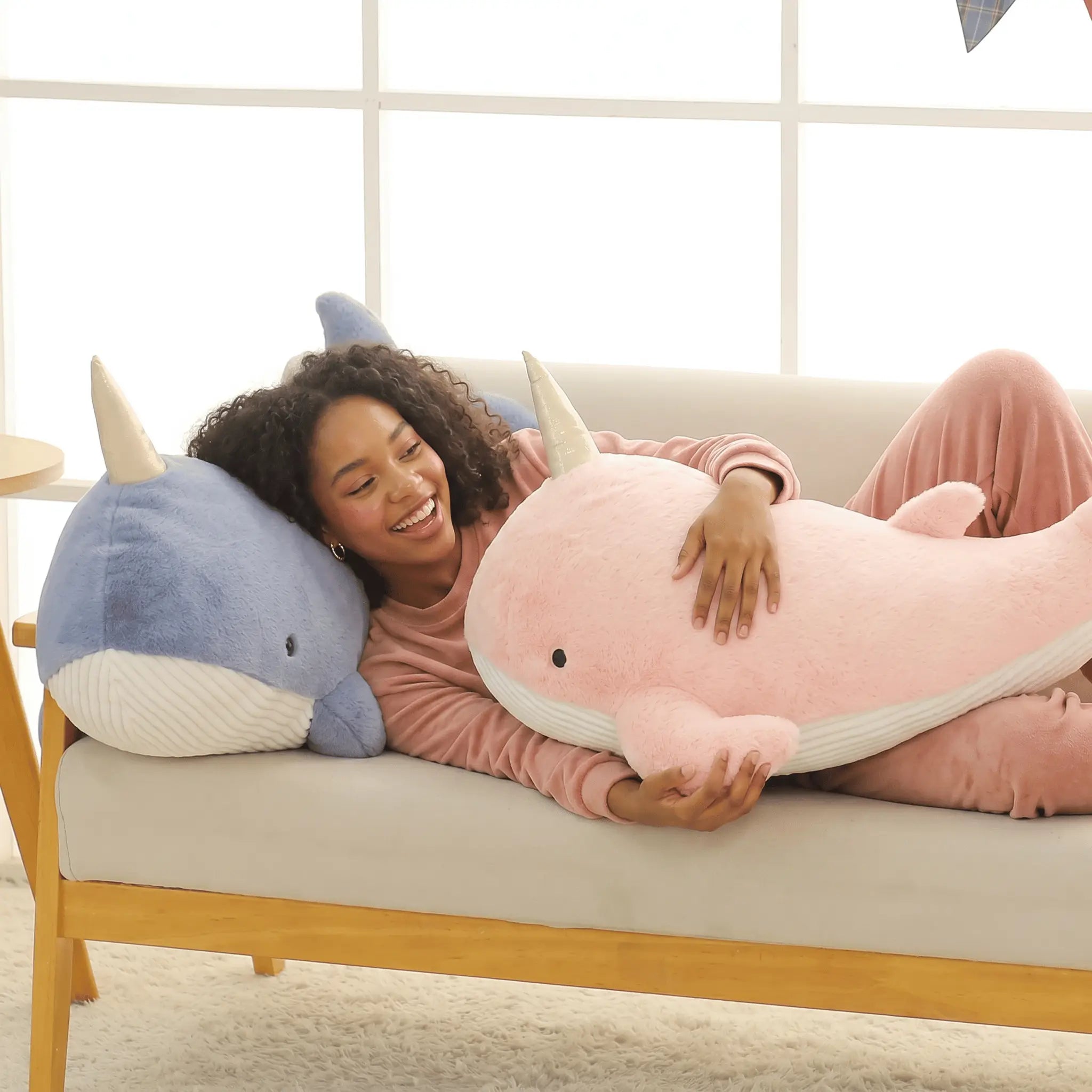 Narwhal the Kawaii Unicorn Whale Horn Plush Pillow