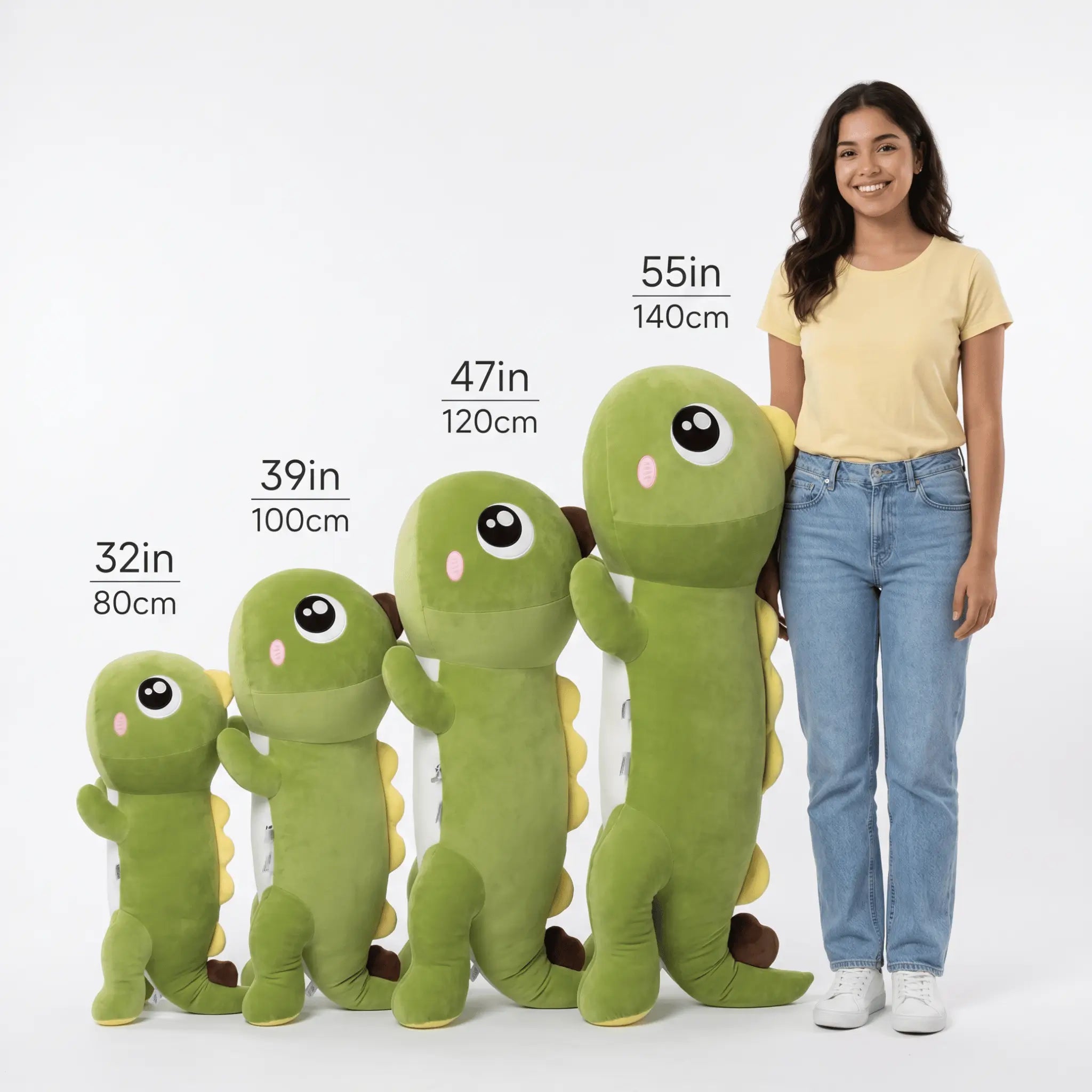 Noodle the Giant Sleepy Long Dinosaur Snuggle Pillow