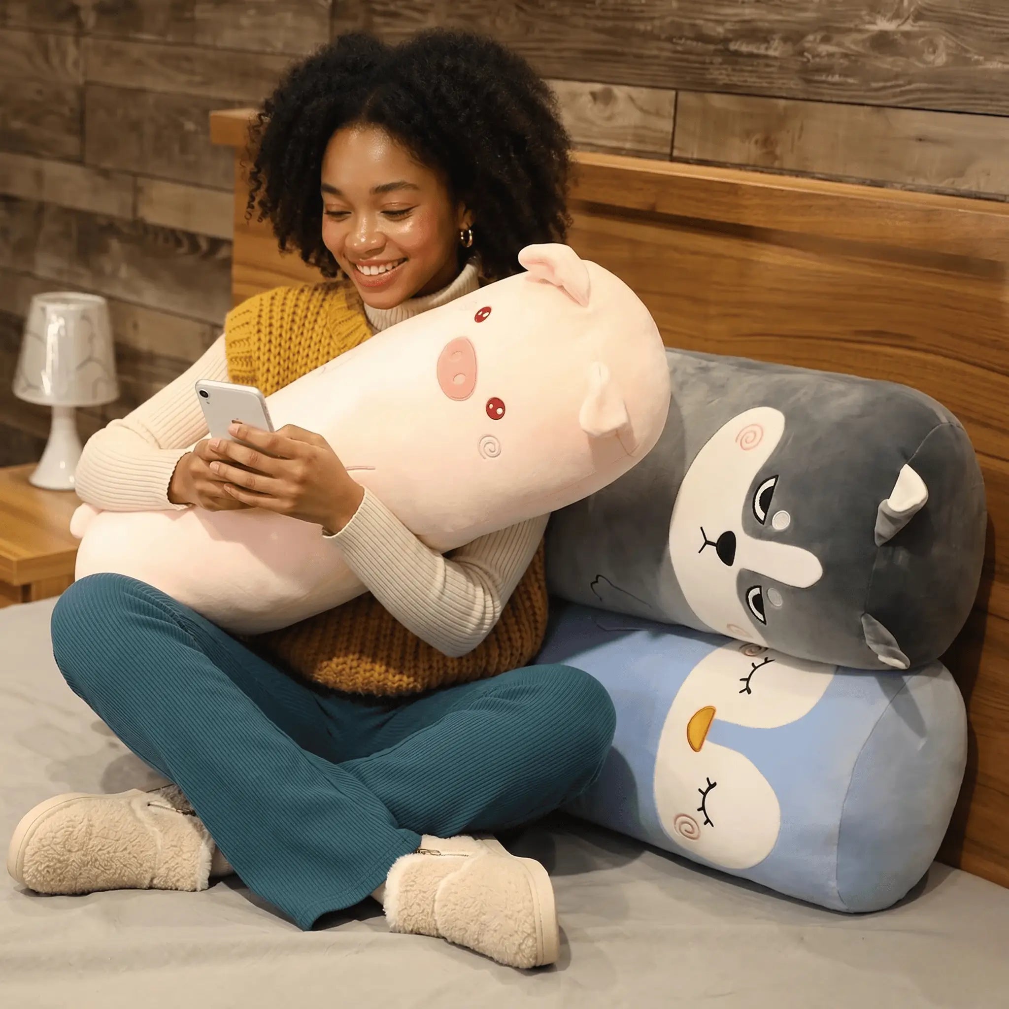 Pillowy Dino Pig Bunny Long Sleeping Plush