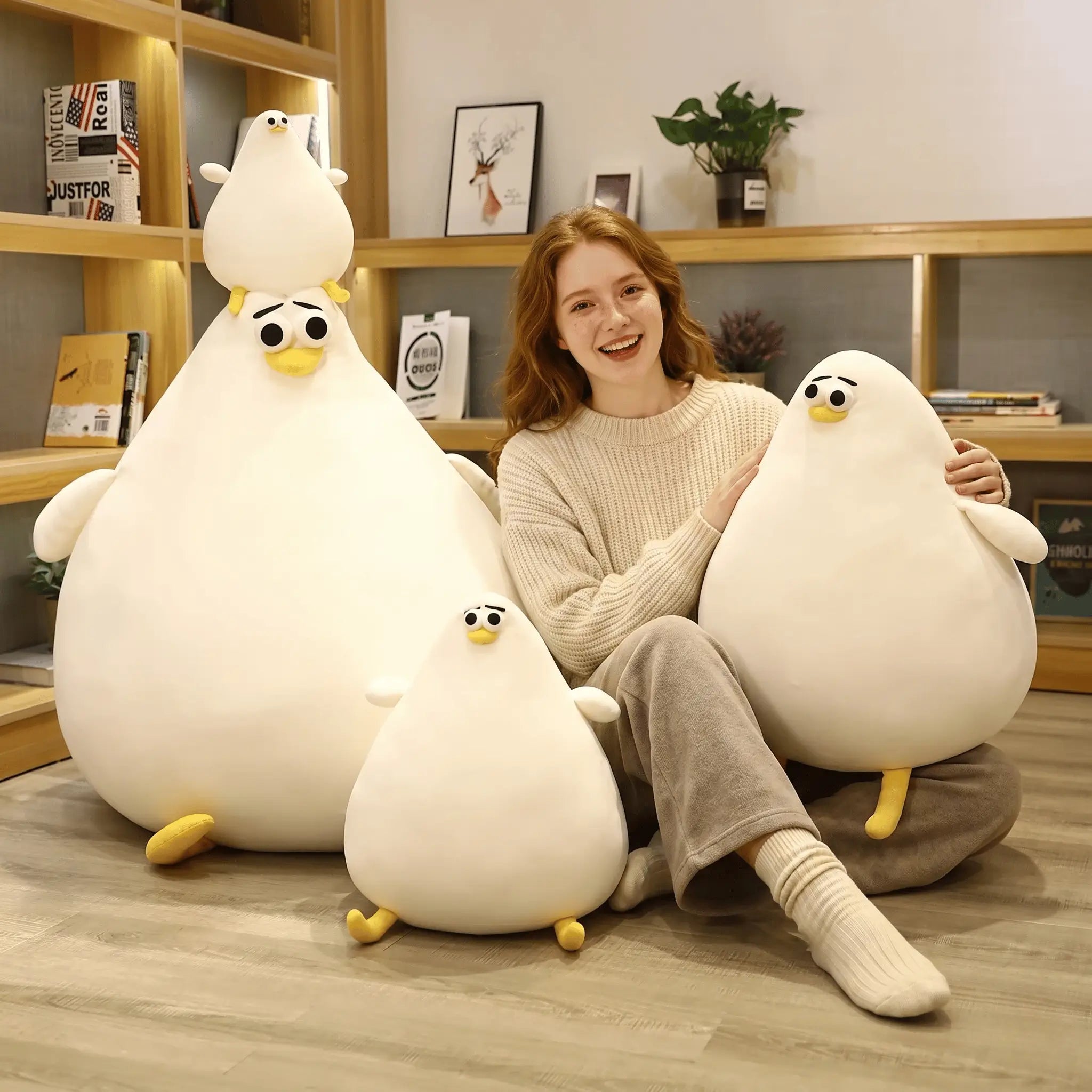 Pudge the Giant Round Lazy Penguin Plush Pillow