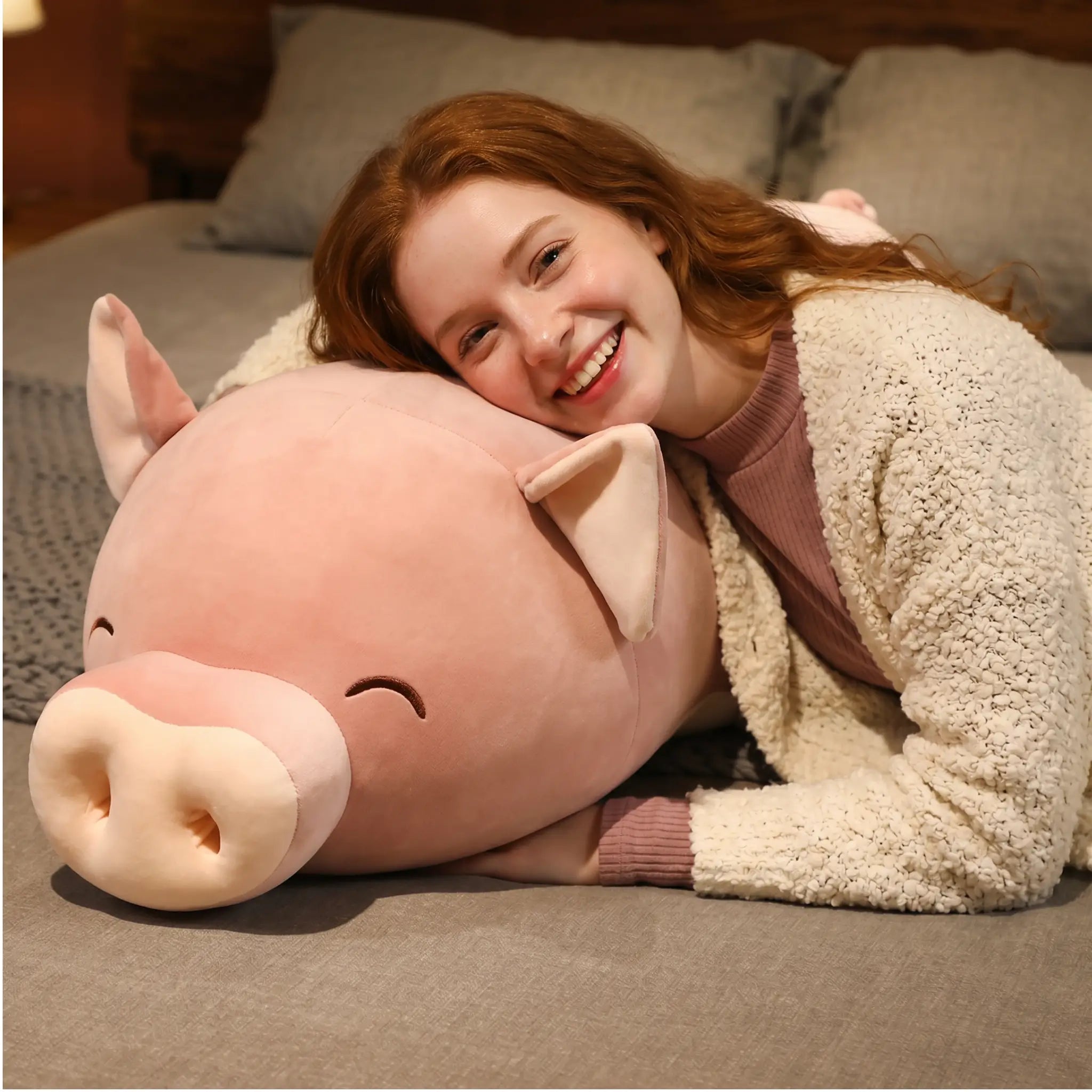 Pudgy Pink Pig Squishy Plush