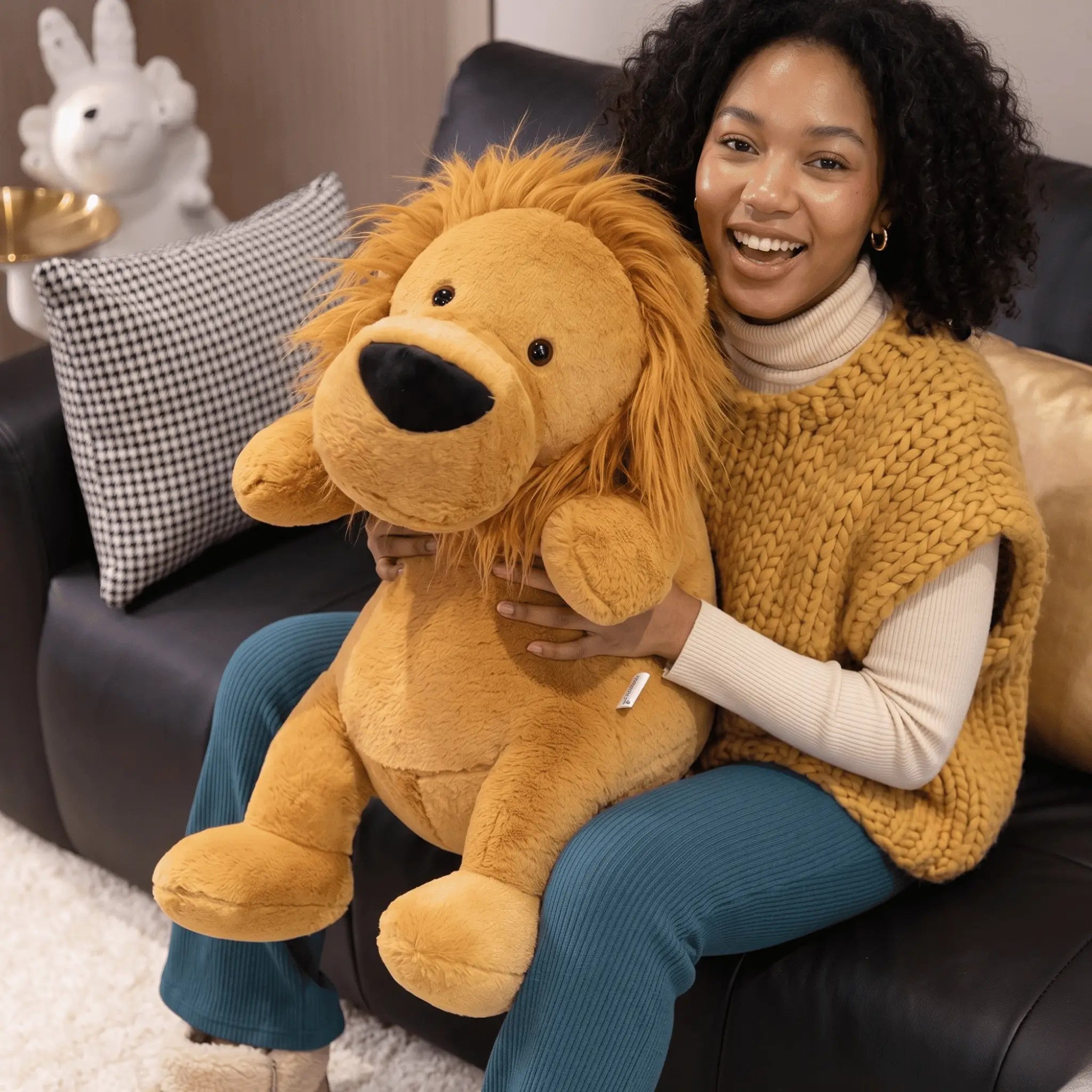 Roary the Sleepy Giant Lion Floor Plush