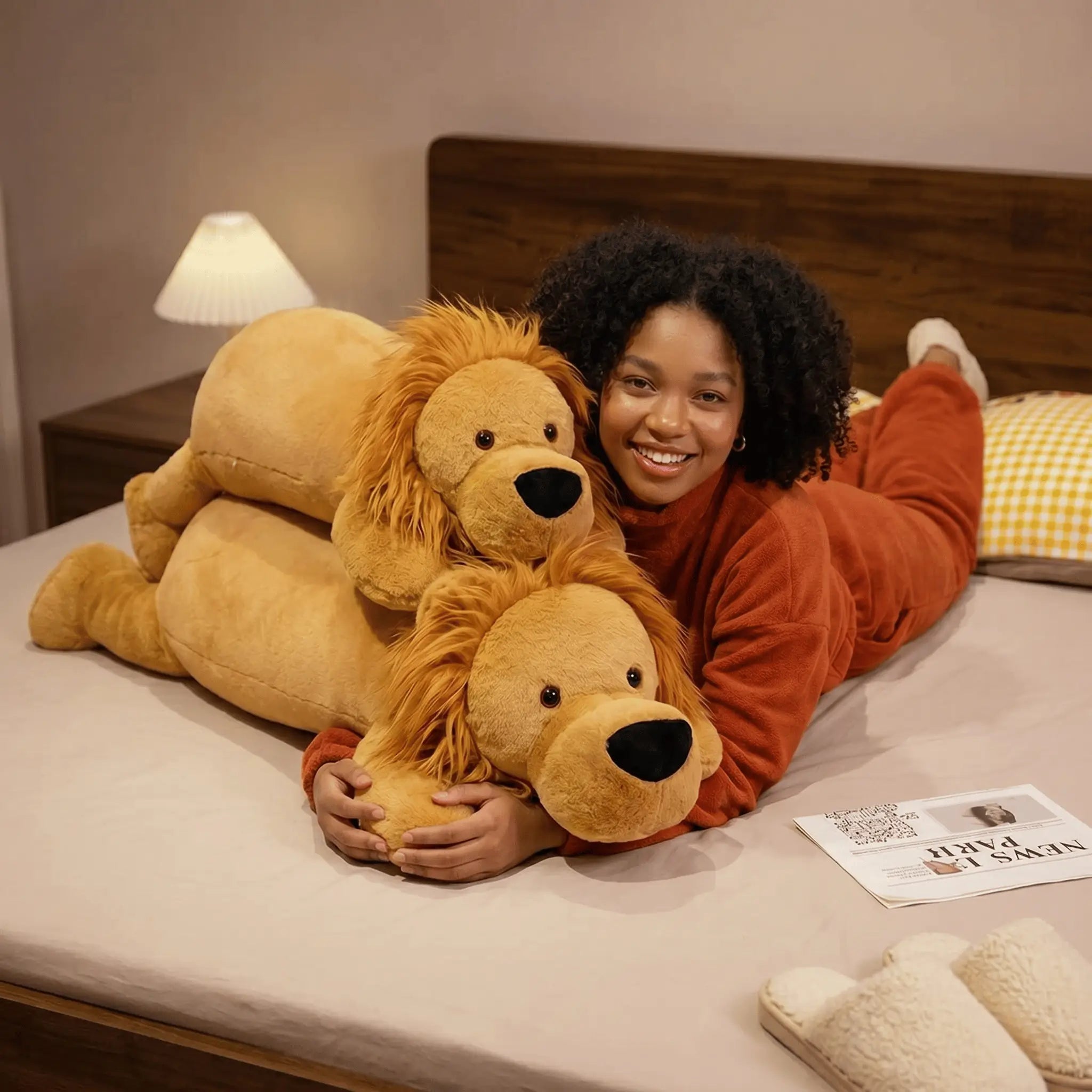 Roary the Sleepy Giant Lion Floor Plush