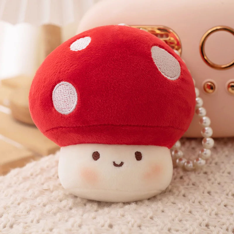 Mushy the Kawaii Squeezable Rainbow Mushroom Pendant Plush