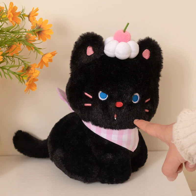 Shadow the Sweet Black Cat Cake Kawaii Snuggle Plushie