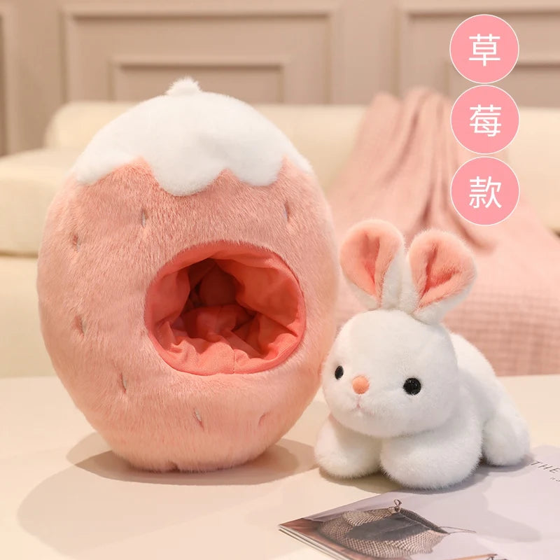 Bunny the Kawaii Avocado Carrot Fruit Nest Snuggle Plushie