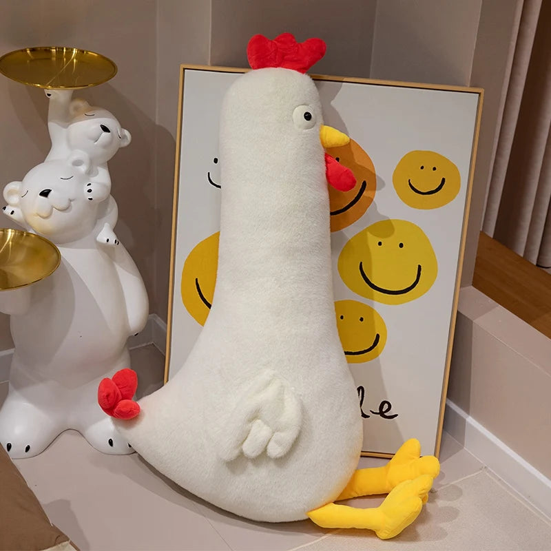 Clucky the Giant Long Chicken Bed Backrest Plush
