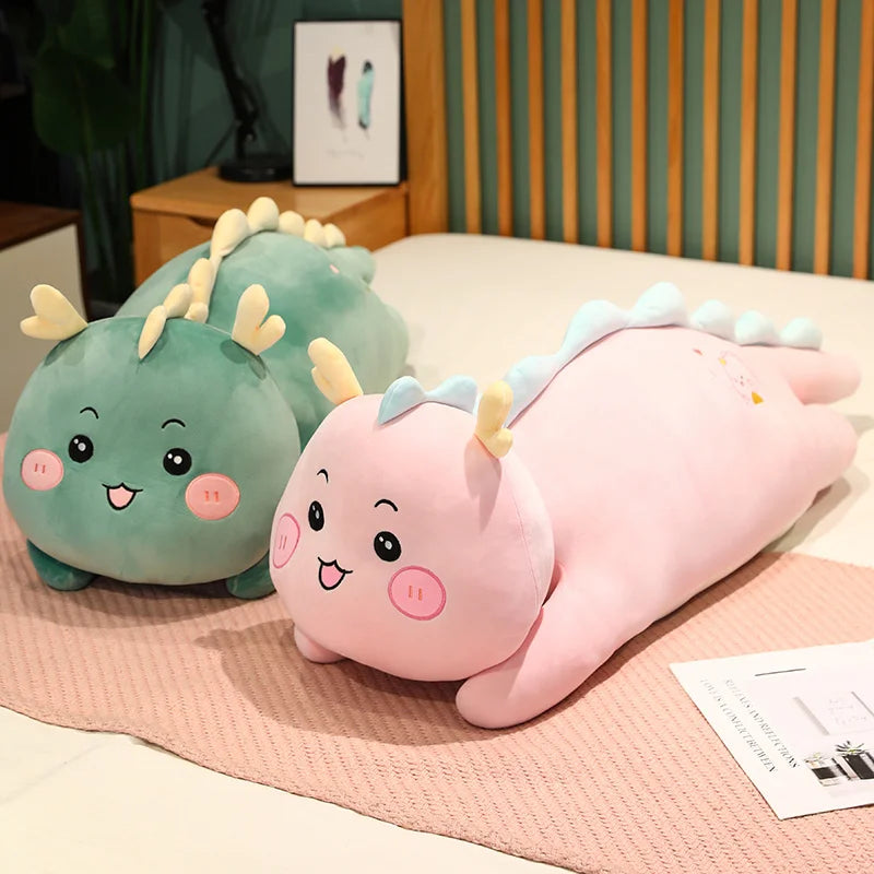 Long Snuggly Kawaii Dinosaur Dragon Plushie Pillow