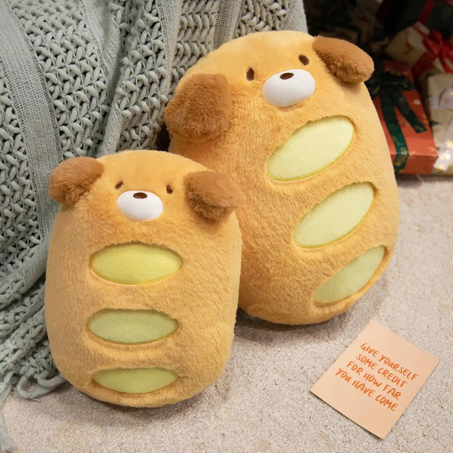 Bready the Kawaii Soft Bread Shaped Dog Snuggle Plush Pillow