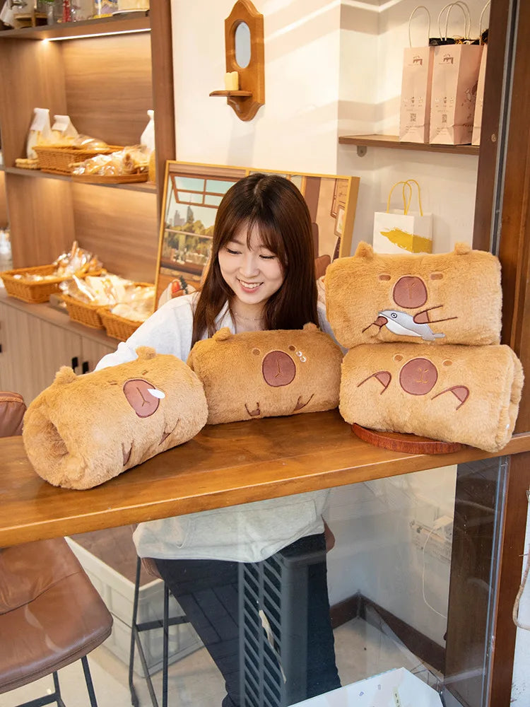 Cozy Warming Kawaii Capybara Plushie Pillow