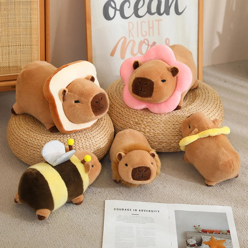 Capy the Kawaii Cosplay Lion Bee Flower Capybara Plush