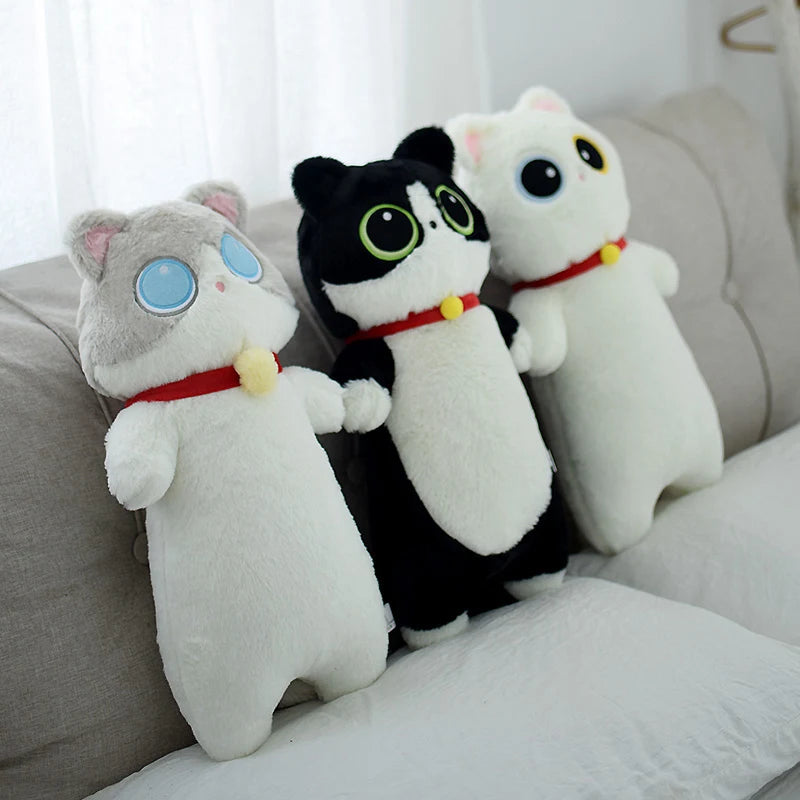 Long Kawaii Sleeping Cat Puppy Cozy Nap Plush Pillow