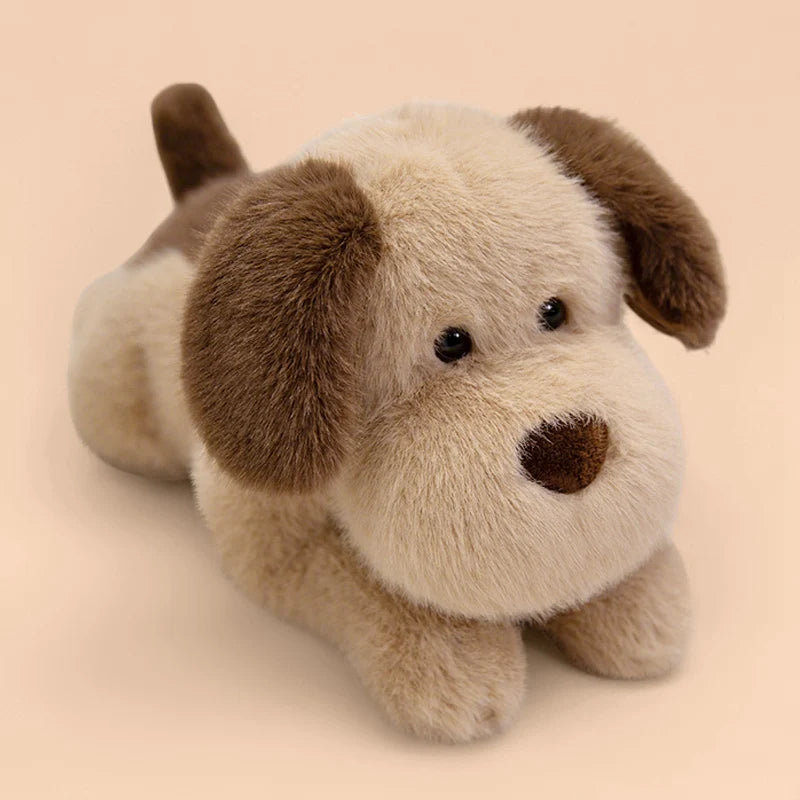 Sleepy Golden Puppy Plush Cushion