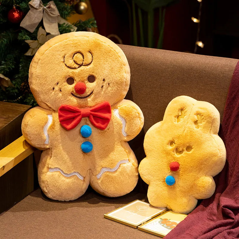 Ginger the Kawaii Gingerbread Cookie Rabbit Pillow