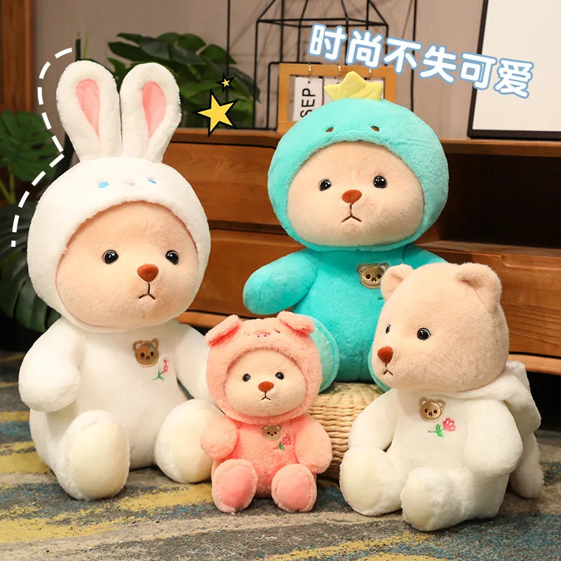 Kawaii Dressed-Up Pig Dino Bear Cosplay Plushie Collection