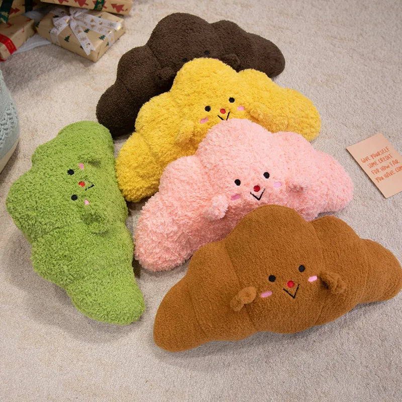 Cozy Croissant Bread Snuggle Plushie Pillow