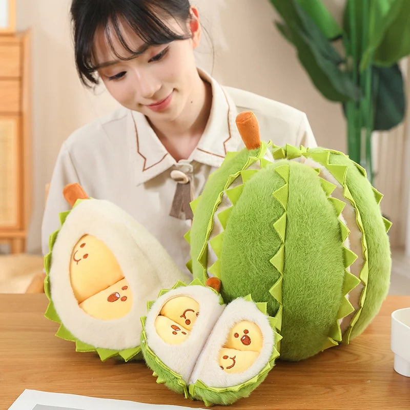 Durian the Tearable Fruit Cartoon Plush Pillow