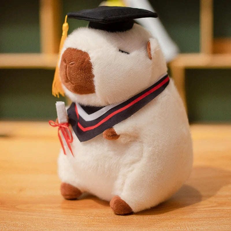 Capy the Graduation Doctor Hat Capybara Plush Pillow