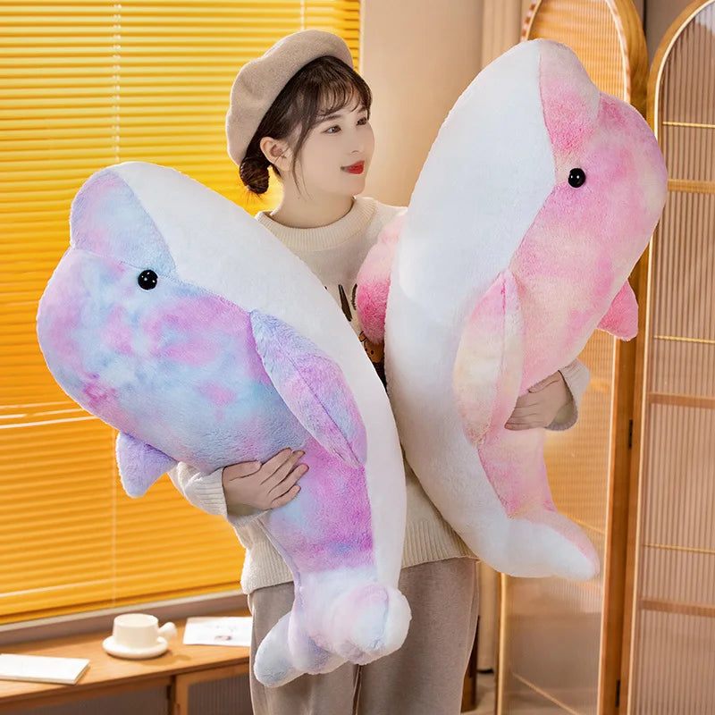 Dolphy the Colorful Kawaii Dolphin Snuggle Plushie
