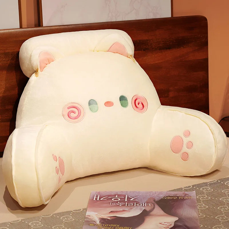 Poofy Backrest Animal Cat Sofa Triangle Pillow