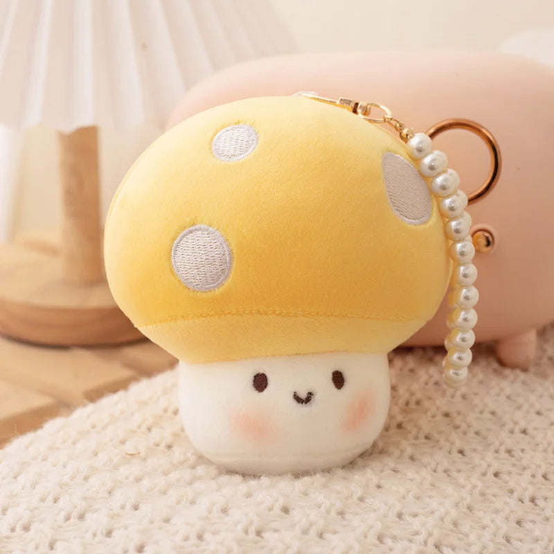 Mushy the Kawaii Squeezable Rainbow Mushroom Pendant Plush